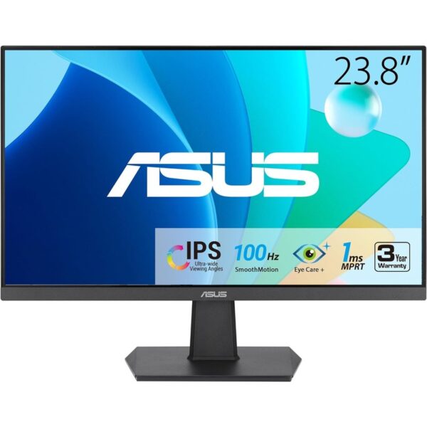 ASUS VA24EHF 24 inch IPS Monitor / 100Hz, MPRT 1ms, HDMI x1, VESA Mount compatible 100x100mm