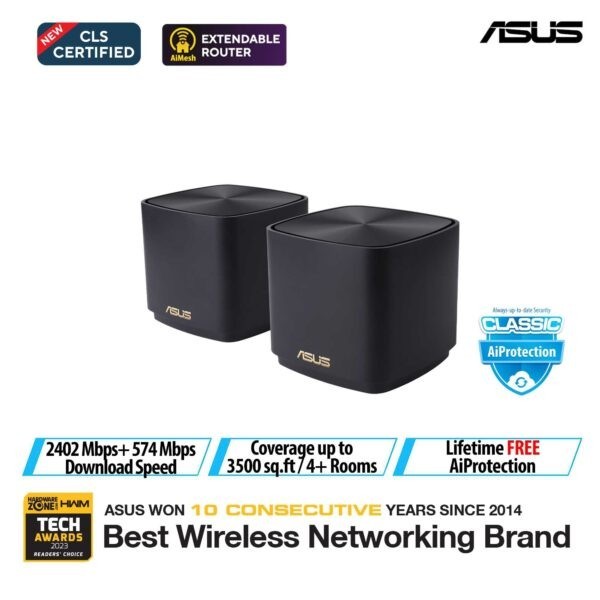 ASUS ZenWiFi XD5 2pcs pack Wireless-AX3000 WiFi 6 Mesh Router