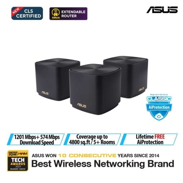 ASUS ZenWiFi XD4S (3pcs pack) AX1800 Dual Band Mesh WiFi 6 System XD4S-(3-PK)