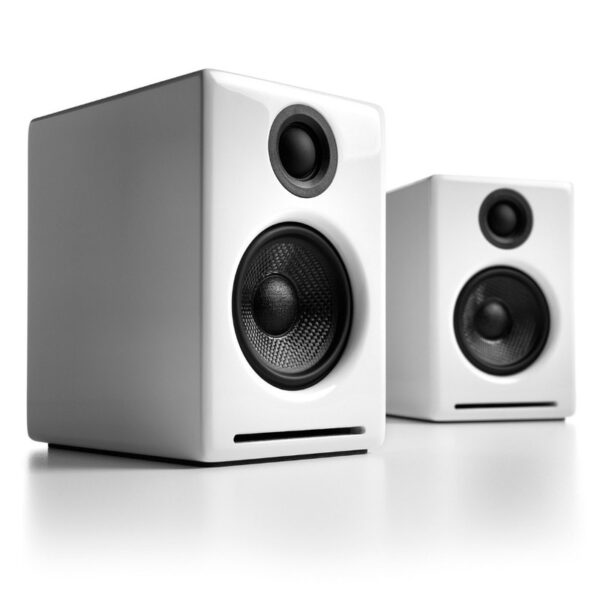Audioengine A2+ Wireless (Hi-Gloss White) 2.0 Bluetooth Speakers / Home Music System with Bluetooth aptX / support bluetooth, 3.5mm, USB connection – Hi-Gloss White : A2+BT WHT (Warranty 3years Whatsapp Eng Siang @ 8685 8087)