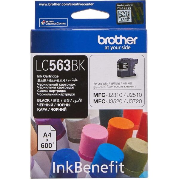 BROTHER LC563BK Black Original Ink Cartridge for MFC-J2310/J2510/J3520/J3720