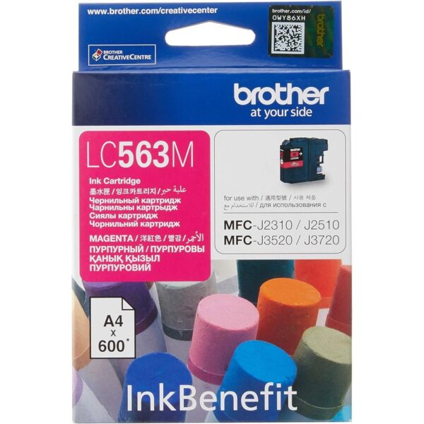 BROTHER LC563M MAGENTA Original Ink Cartridge for MFC-J2310/J2510/J3520/J3720