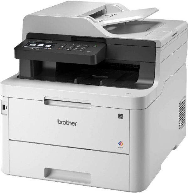 Brother MFC-L3770CDW Color Multi-Function Laser Printer with Wireless & Network Connectivity, Automatic 2-sided Colour Print, Dual CIS ADF – Multi-page Duplex Scan, Copy, Fax, High Productivity with Fast Print Speeds & Multi-tasking, Wi-Fi Direct, Mobile & USB Print (Warranty 3yrs on-site)