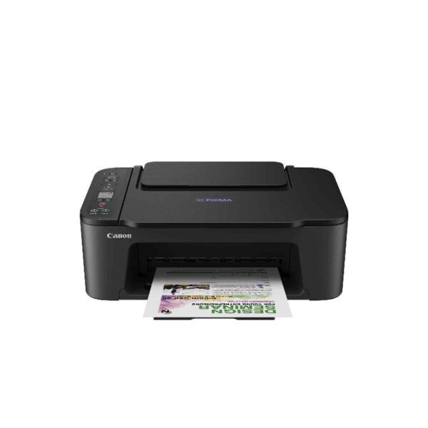 Canon Black E3470 Compact Wireless All-In-One with LCD for Low-Cost Printing (Warranty 2years Carry-in to Canon SG)