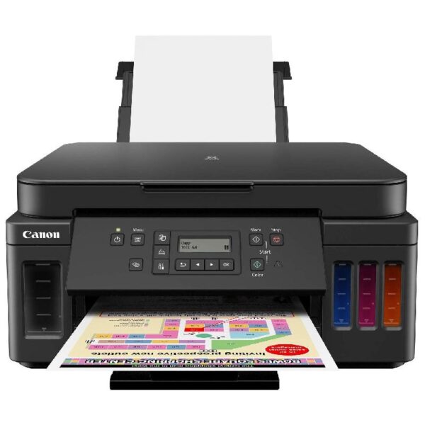 Canon PIXMA G6070 Refillable Ink Tank Wireless All-In-One for High Volume Printing (Warranty 2years or 30K prints carry-in to Canon SG)