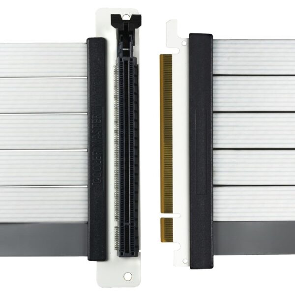Cooler Master MASTERACCESSORY RISER CABLE PCIE 4.0 – 200MM V2 – White:  MCA-U002R-WPCI40-200