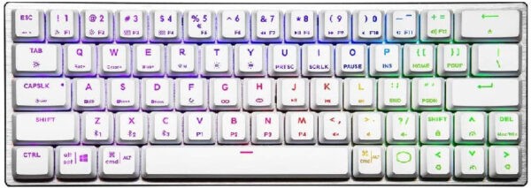 CM / Cooler Master / CoolerMaster White Version Blue Clicky Switch SK622 Wireless 60% Mechanical Keyboard with Low Profile Switches / Bluetooth (SK-622-SKTL1-US) (Warranty 2years with BanLeong)