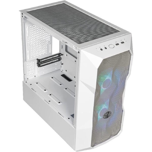 Cooler Master TD300 Mesh ARGB (White) mATX / micro-ATX Tower Chassis – White : TD300-WGNN-S00 (Warranty 2years with BanLeong)