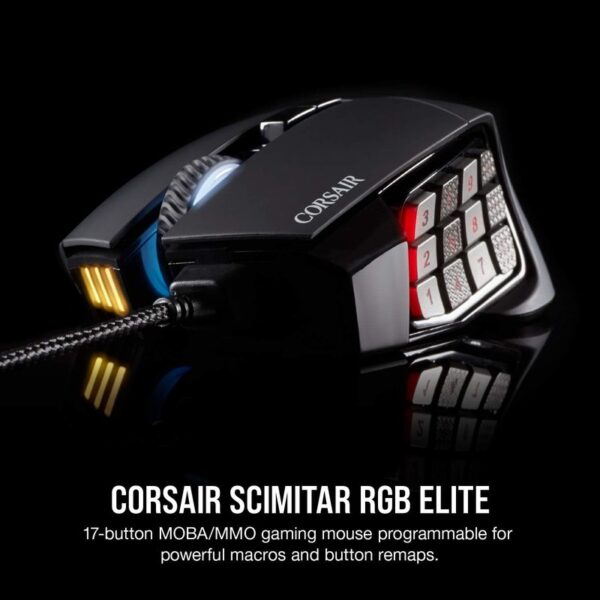 CORSAIR SCIMITAR RGB Elite MOBA/MMO Gaming Mouse – CH-9304211-AP