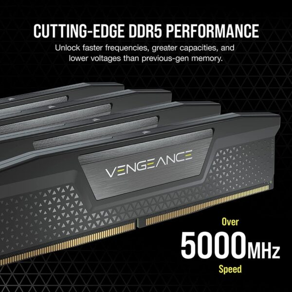 CORSAIR Vengeance DDR5 64GB – 2x32GB – DDR5 6000MHz CL40 RAM Kit – Black : CMK64GX5M2B6000C40