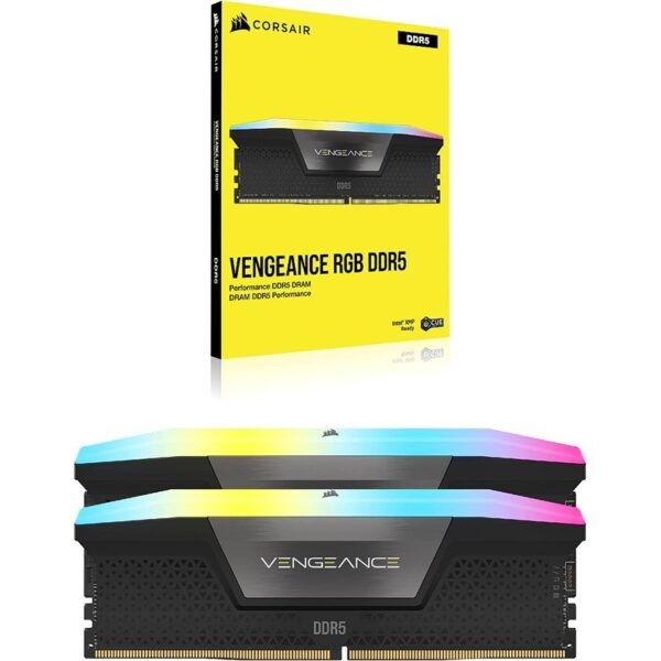 CORSAIR Vengeance RGB DDR5 32GB – 2x16GB – DDR5 6000MHz CL36 Gaming RAM Kit – Black : CMH32GX5M2D6000C36