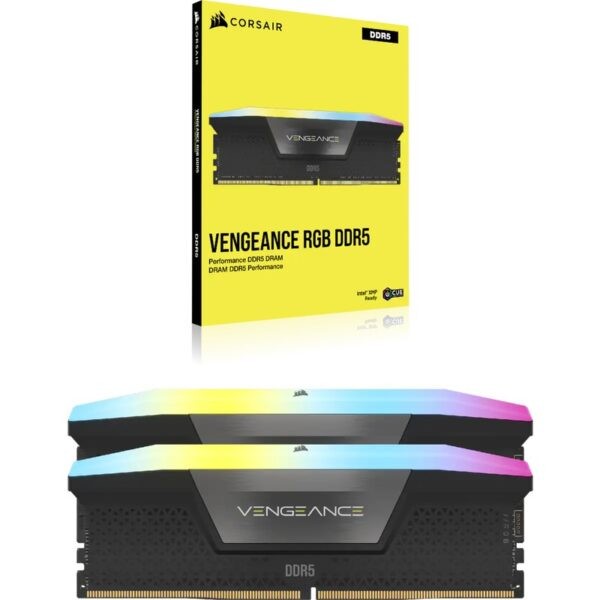 CORSAIR Vengeance RGB DDR5 32GB – 2x16GB – DDR5 5600MHz CL36 Gaming RAM Kit – Black : CMH32GX5M2B5600C36BK