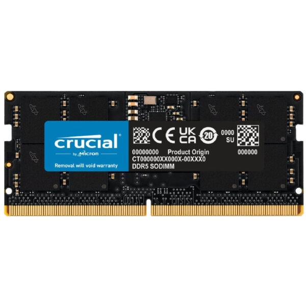 Crucial 16GB DDR5 4800MHz CL40 SODIMM / Notebook RAM – CT16G48C40S5