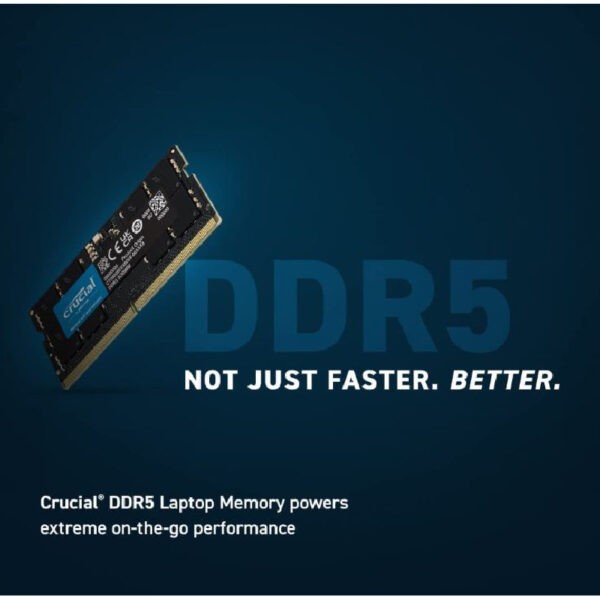 Crucial 16GB DDR5 4800MHz CL40 SODIMM / Notebook RAM – CT16G48C40S5
