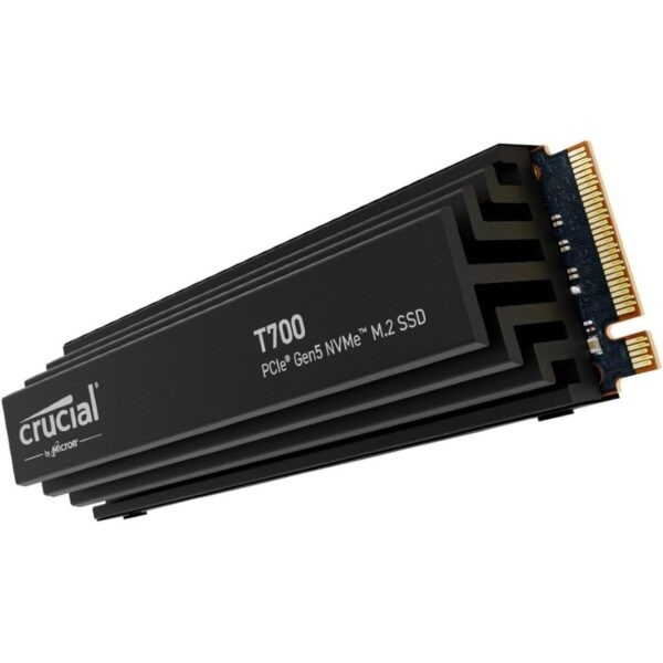 Crucial T700 with Premium Heatsink 1TB PCIe Gen5 NVME M.2 SSD – CT1000T700SSD5
