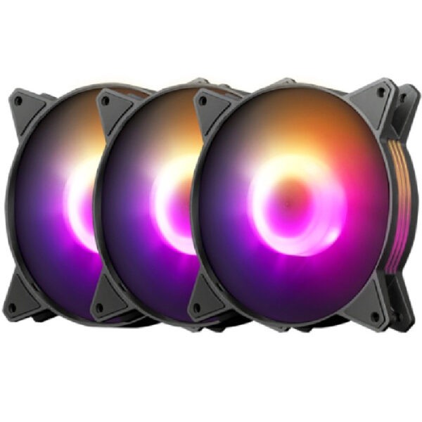 DarkFlash C6MS Black 3 pieces Pack Aurora Spectrum RGB 120mm Fans (Warranty 1year with TechDynamic)