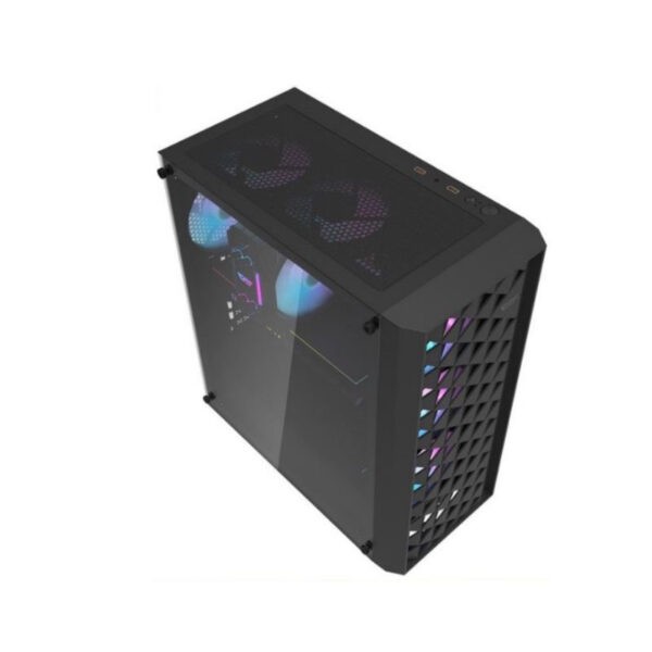 DarkFlash DK351 TG (Black) ATX Tower Chassis (with 4x ARGB 120mm Fans) (Warranty 1year on Fan and Switch only)