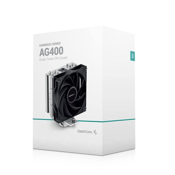 Deepcool AG400 / Gammaxx AG400 / 4 x 6mm Heatpipe Single-Tower CPU Cooler – R-AG400-BKNNMN-G-1 (Warranty 1year with TechDynamic)