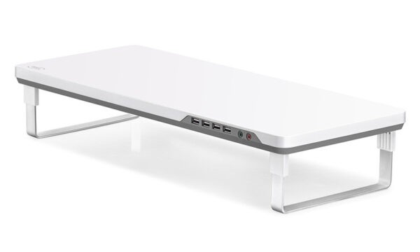 DeepCool White/Grey M-Desk / Mdesk F1 with 4xUSB2.0 HUB Monitor Riser / Monitor Stand / 550×230×24mm / support up to 10kg (DP-MS-MDF1(FREY)) (Warranty 1year with TechDynamic)