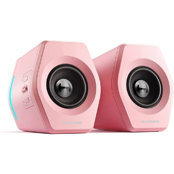 Edifier G2000 (Pink Edition) 2.0 Gaming Speakers (USB Audio / Bluetooth / 3.5mm) / 16W RMS / RGB)