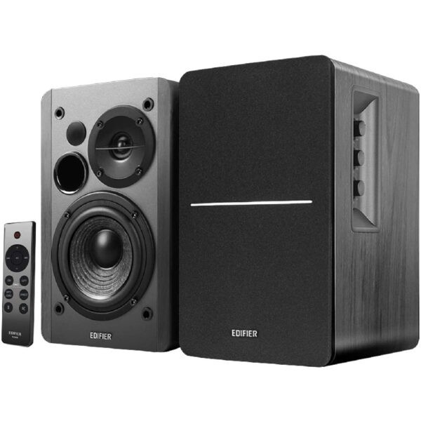 Edifier R1280DBs (Black Color) 2.0 Active Bookshelf Speaker / 21W+21W RMS / Bluetooth, Optical, Coaxial and dual RCA inputs (Warranty 2years with Local Distributor BanLeong)
