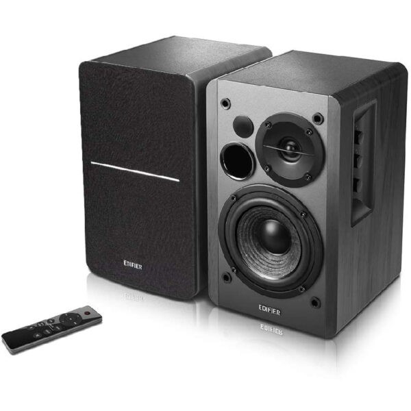 Edifier R1280DBs (Black Color) 2.0 Active Bookshelf Speaker / 21W+21W RMS / Bluetooth, Optical, Coaxial and dual RCA inputs