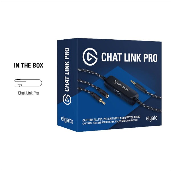 Elgato Chat Link Pro Audio Adapter, for PS5, PS4, Nintendo Switch, Capture Voice Chat / 10GBC9901 (Warranty 1year with Convergent)