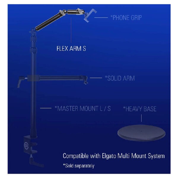 Elgato Multi Mount Accessory : Flex Arm S (CS-10AAH9901) / Long Pole 17cm  / Short Poles 8cm