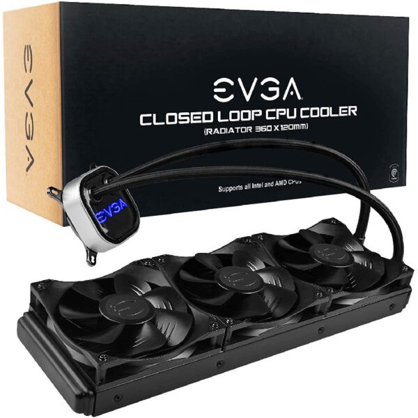EVGA CLC AIO 360mm / Closed Loop Liquid CPU Cooler – 400-HY-CL36-V1