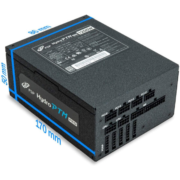 FSP Hydro PTM Pro 1200W ATX3.0 / PCIE5.0 ATX Power Supply – FSP-HPT2-1200M