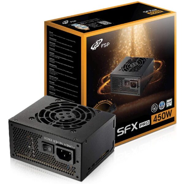FSP SFX PRO 450W 80+Bronze SFX Power Supply with Black Ribbon Cable – FSP450-50SAC (Warranty 3years with TechDynamic)