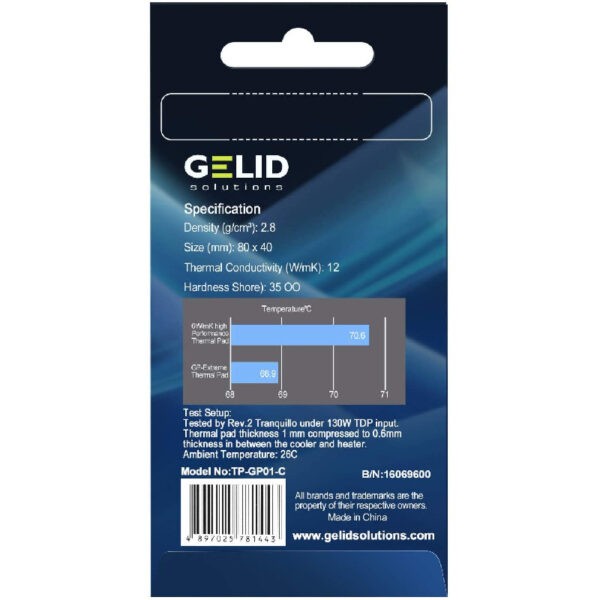GELID GP-Extreme Thermal Pad (Thickness 1.5mm / 80x40mm / TP-GP01-C)
