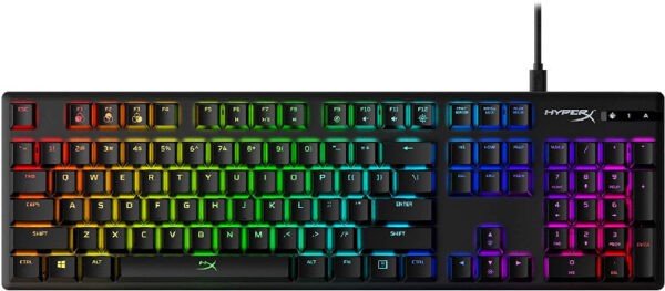 HyperX Blue Switch Alloy Origins RGB Mechanical Gaming Keyboard (HX-KB6BLX-US) (Warranty 2years with HyperX service center Convergent)