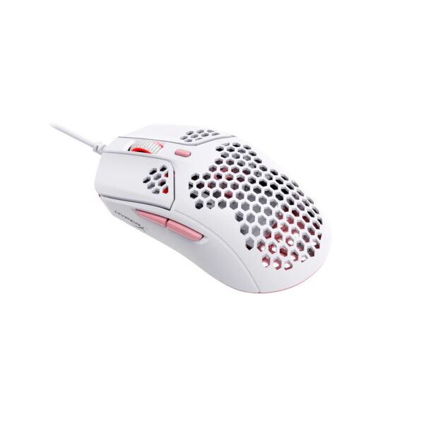 HyperX Pulsefire Haste (White/Pink) Lightweight Gaming Mouse / 60g, Pixart 3335 sensor – White/Pink : 4P5E4AA (Warranty 2years with HyperX 800-8861063)