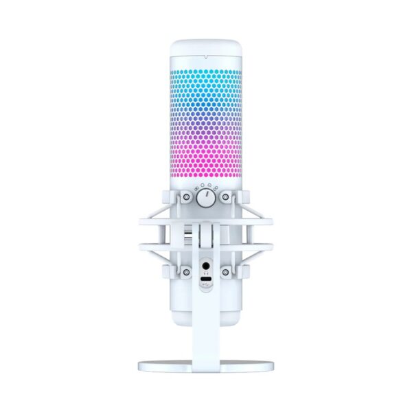 HyperX Quadcast S RGB USB Condenser Gaming Microphone – White/Grey : 519P0AA (Warranty 2years with HyperX 800-8861063)