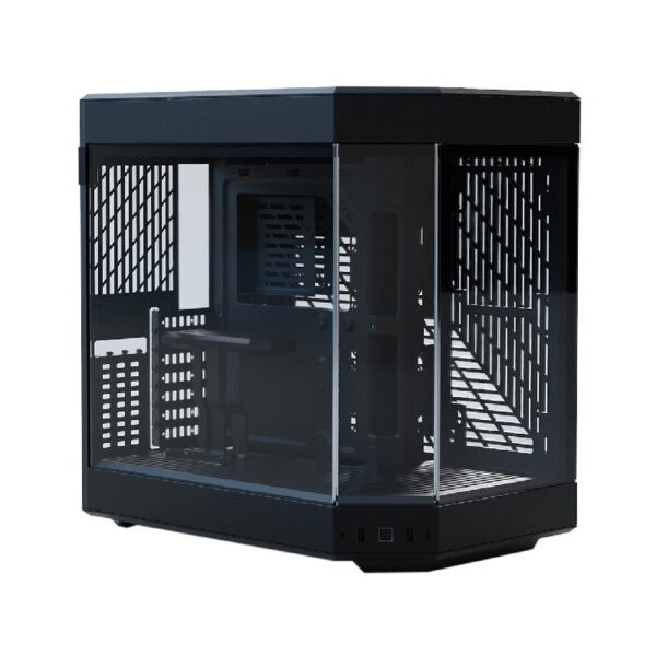 HYTE Y60 Dual Chamber ATX Tower Chassis / 3-Piece panoramic tempered glass – Black/Black : CS-HYTE-Y60-B (Warranty 3years with TechDynamic on switch only)