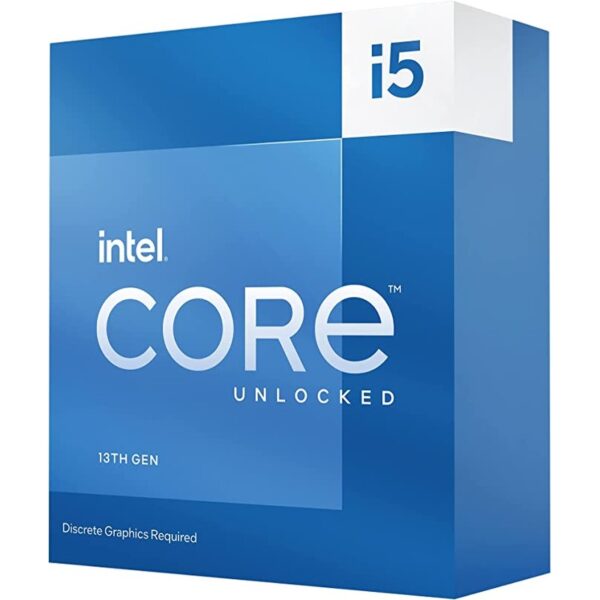 Intel Core i5 13600KF LGA1700 Box Processor / 13Gen (P-Core 6, E-core 8, Thread 20, Cache 24MB, P-core Base Clock 3.5GHz, Max Turbo 5.1GHz) / No Cooler