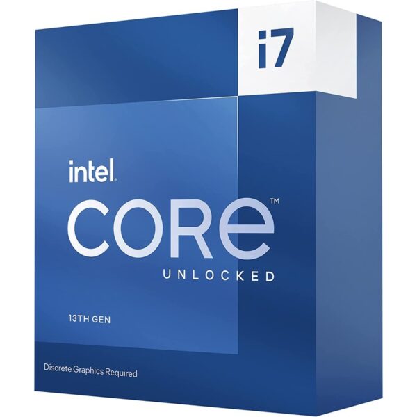 Intel Core i7 13700KF LGA1700 Box Processor / 13Gen / P-Core 8, E-core 8, Thread 24, Cache 30MB, P-core Base Clock 3.4GHz, Max Turbo 5.3GHz) / No Cooler (Warranty 3years with Intel SG)