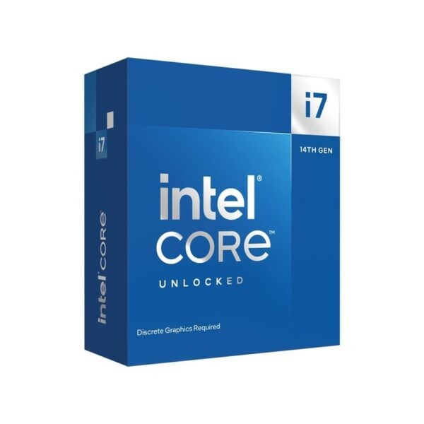 Intel Core i7 14700KF 14Gen LGA1700 Box Processor (P-Core : 8, E-core : 12, P-Base-Clock : 3.4GHz, Cache : 33MB, No embedded graphics, No thermal solution)