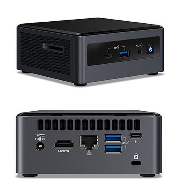 Intel NUC10 / NUC 10i7FNH / NUC10i7FNH Barebone Mini PC (Intel Core i7 10710U / HDMI+USB type-C via DP v1.2 / TB3 / Intel WiFi 6 / Intel GBE LAN / SDXC Card Reader / Intel Bluetooth 5 (Warranty 3years with Intel SG)