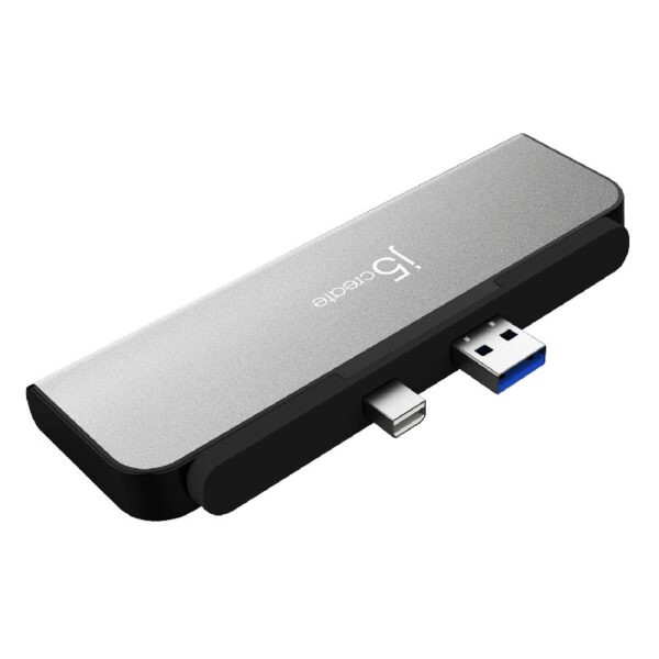 J5Create JDD320S Silver UltraDrive Mini Dock for Surface Pro 4 / 5 / 6 (4K HDMI + USB3.1 Type Ax2 + Card Reader) (Warranty 2years with DigitalHUB)