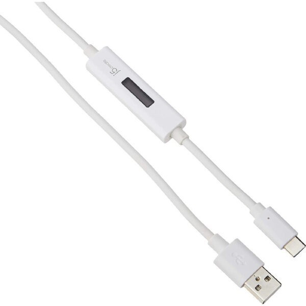 J5Create JUCP13 USB Type-A to USB-C 2.0 Cable with OLED Dynamic Power Meter