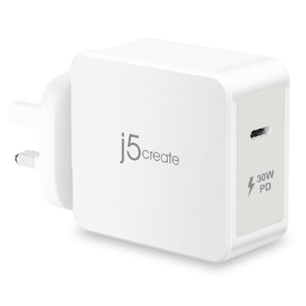 J5Create JUP1230F 30W PD USB-C Wall Charger (1 USB-C Port with Power Delivery & QuickCharge) (Warranty 2years with Digital HUB)