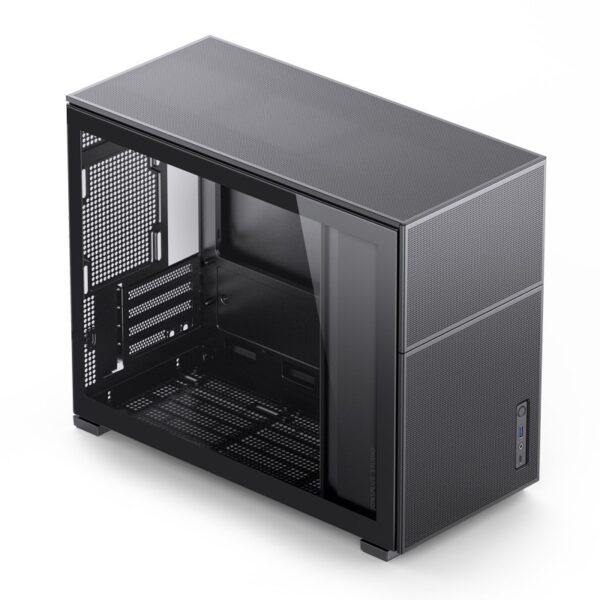 Jonsbo D31 Mesh Black MATX Chassis with tempered glass side panel (no fans)