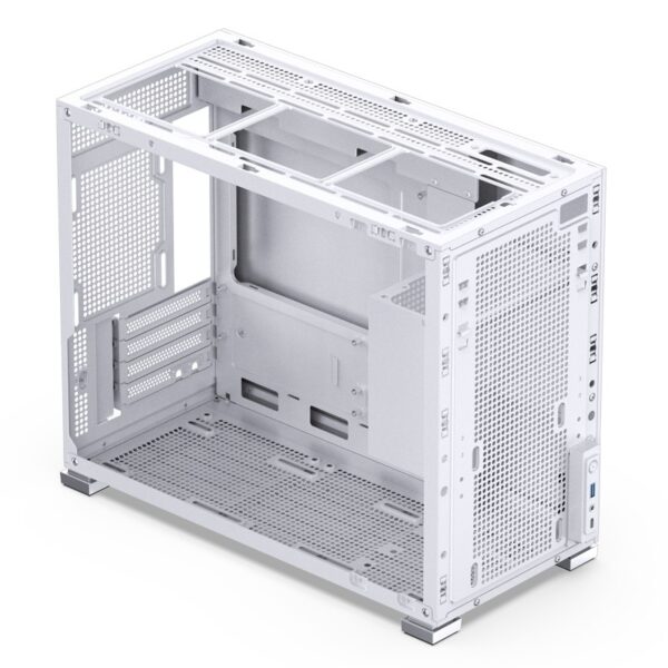 Jonsbo D31 Mesh White MATX Chassis with tempered glass side panel (no fans)