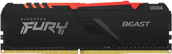 Kingston FURY BEAST RGB 16GB – 2x8GB – DDR4 3600MHz CL17 RGB Gaming Desktop RAM Kit – KF436C17BBAK2/16