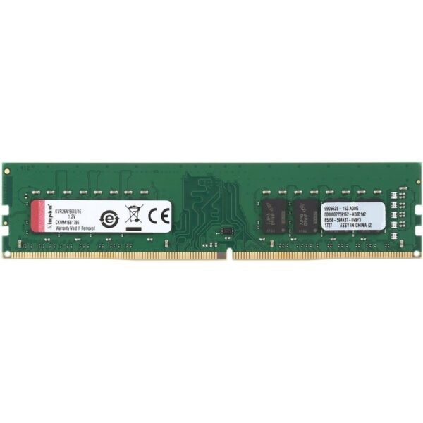 Kingston ValueRAM 16GB DDR4 2666Mhz CL19 Long DIMM Desktop RAM – KVR26N19D8/16