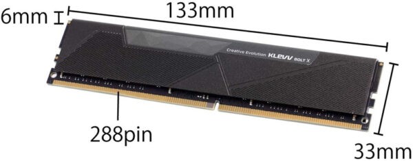 KLEVV BOLT X 16GB – 2x8GB – DDR4 3600MHz CL18 Gaming RAM Kit – KD48GU880-36A180U or KD48GUA60-36A180U