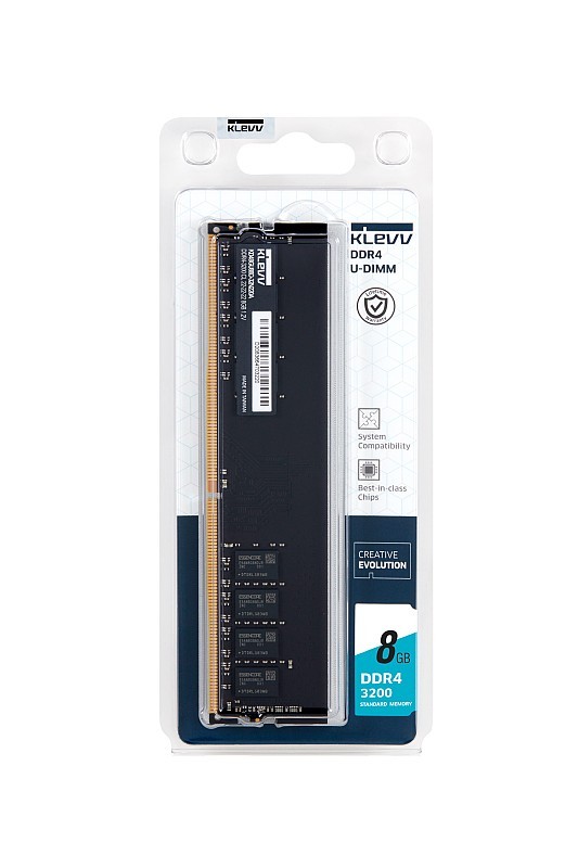 KLEVV 8GB DDR4 3200MHz CL22 Performance UDIMM Desktop RAM – KD48GU88D-32N220A/KD48GU881-32N220A