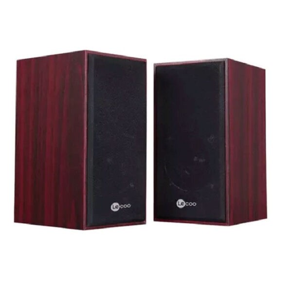 Lecoo (powered by Lenovo) DS105 Desktop Speaker / 2.0 / Red Wood Grain / USB Powered, 3.5mm audio jack / Output 5W (Warranty 6months)